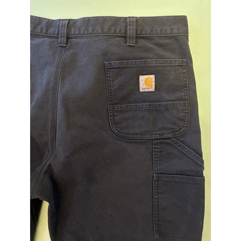 Carhartt Double Knee Carpenter Jeans 103334 BLK Workwear Grunge Sz 42X30 *read*